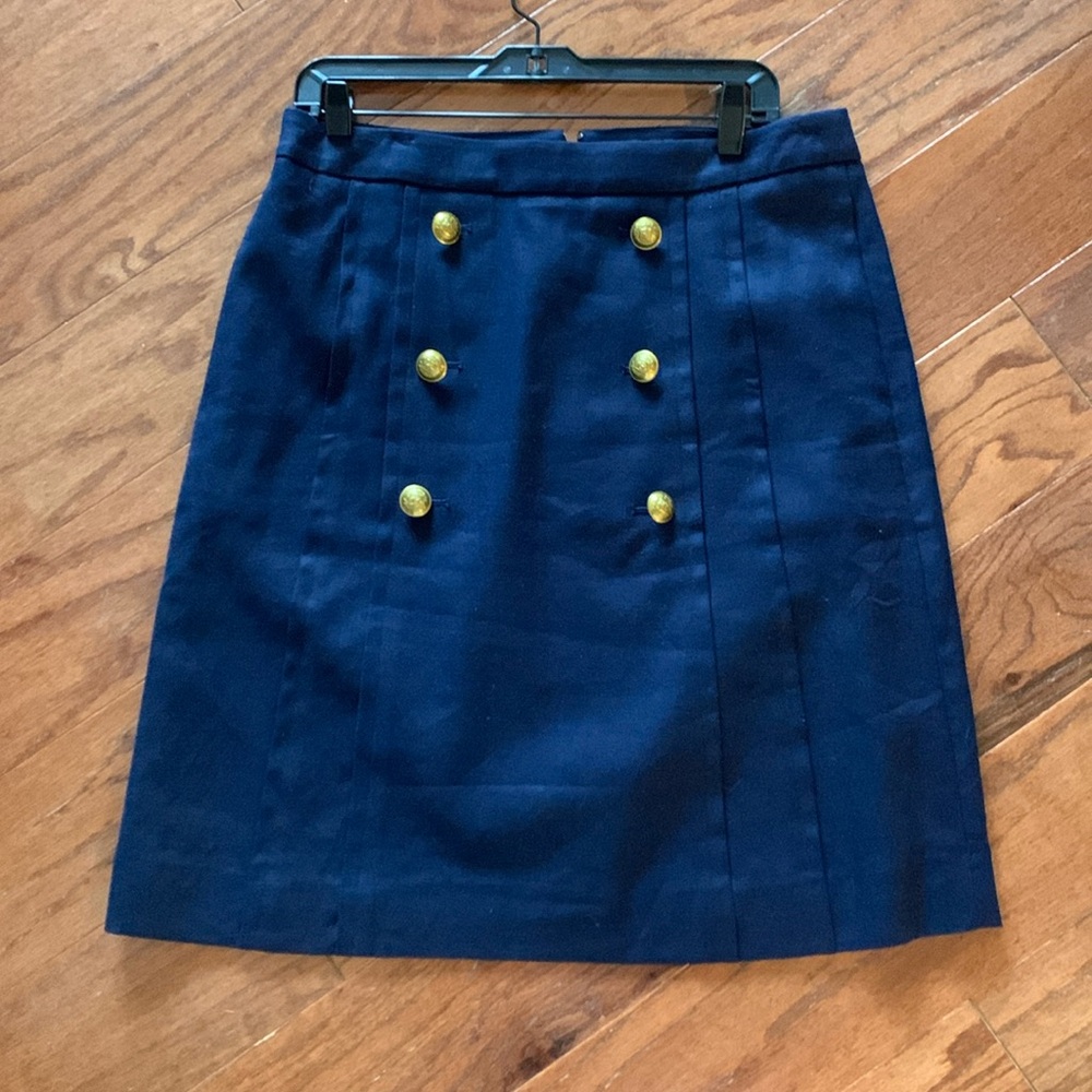 JCrew sailor skirt with gold buttons    Fully lined and size 14